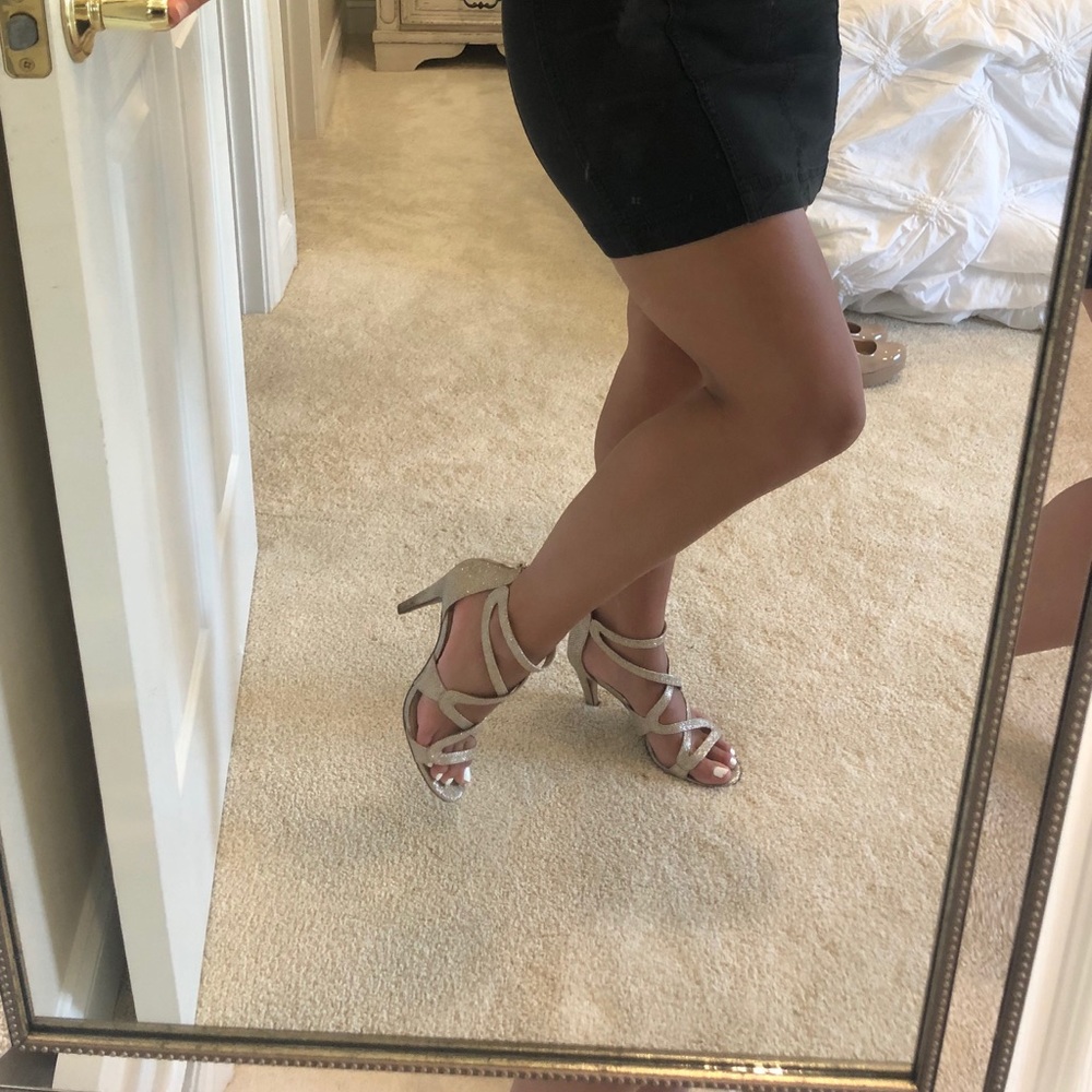 Gold Strappy Heels